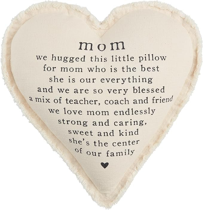 Mud Pie Mom Heart Pillow | Amazon (US)