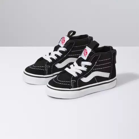 Vans Toddler Sk8-Hi Zip Shoe (Black/White) | Vans (US)