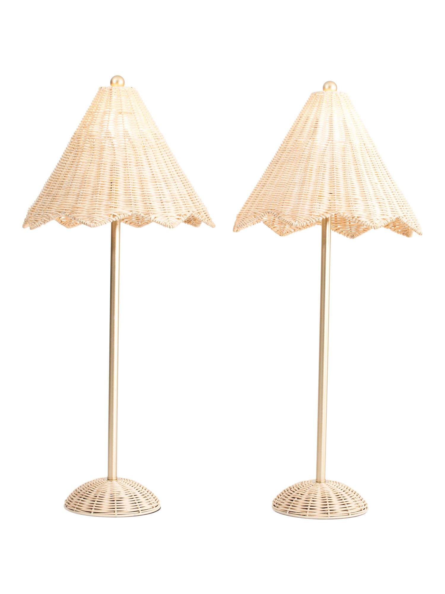 Set Of 2 Rattan Table Lamps | Bedroom | Marshalls | Marshalls
