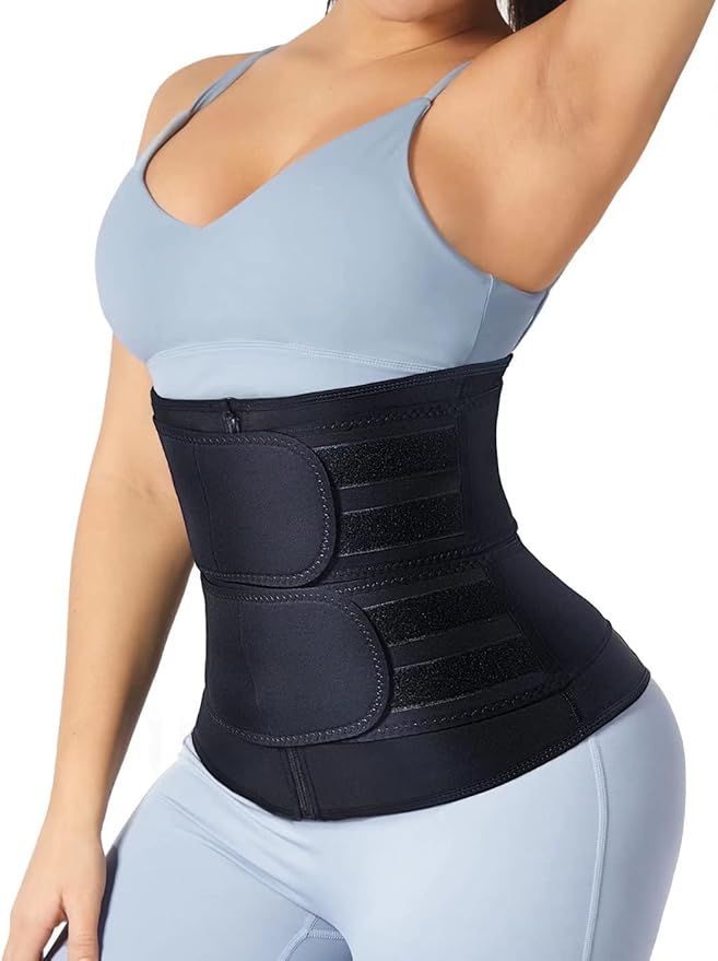 Neoprene Waist Trainer for Women Slimming Body Shaper Waist Trimmer Cincher Sweat Belt | Amazon (US)