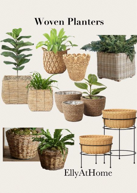 Sales! Shop Woven outdoor planters for porch, patio, backyard flowers. Some selections on sale. Rattan planters with liners. Summer, spring home decor accessories. Free shipping. 

#LTKSeasonal #LTKHome #LTKSaleAlert