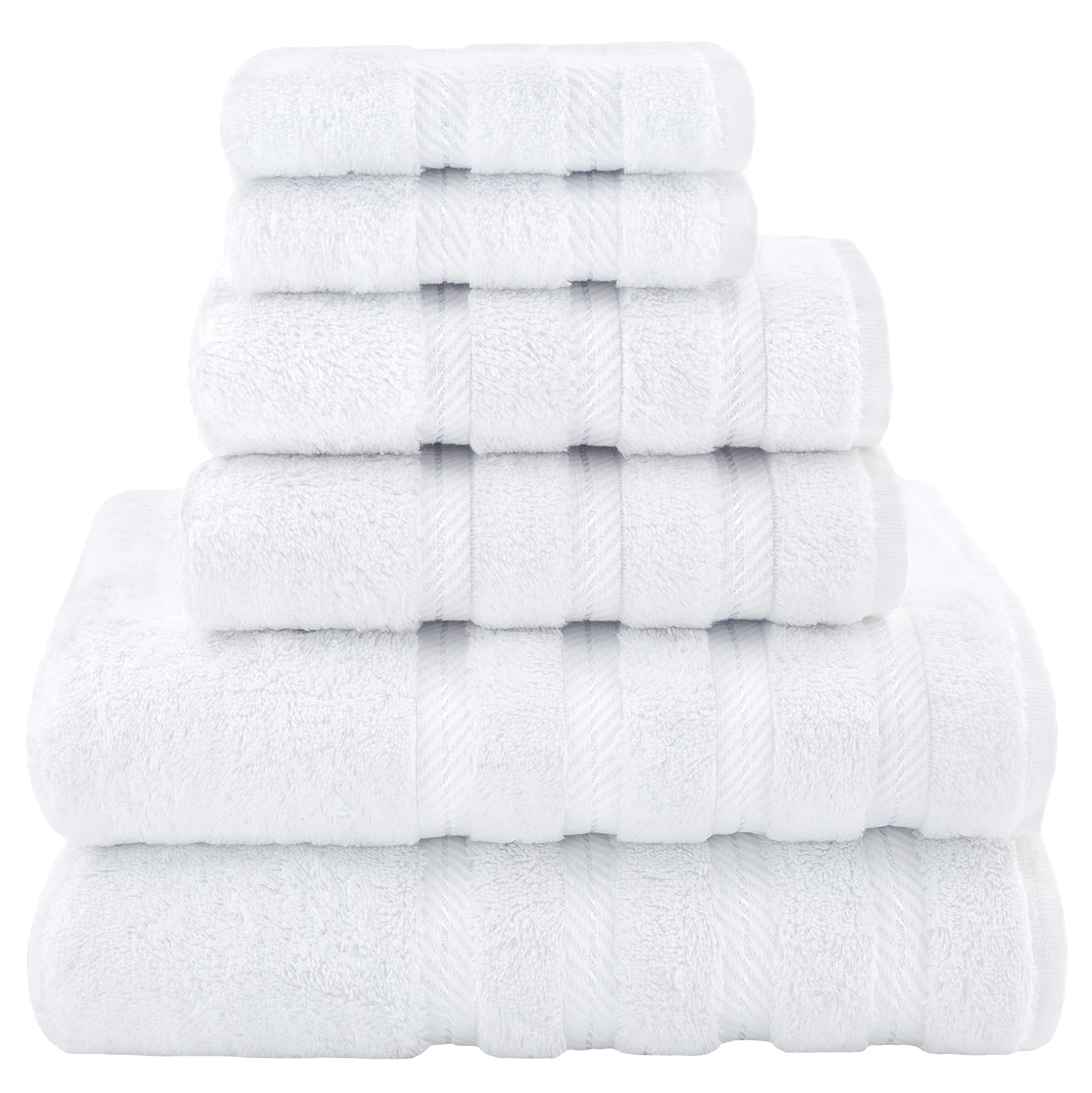 Charlton Home® 100% Cotton Premium Turkish Bath Towel Set, 6 Piece Super Soft and Absorbent Darc... | Wayfair North America