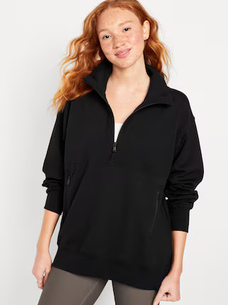 Dynamic Fleece Oversized 1/2-Zip Tunic for Women | Old Navy (US)
