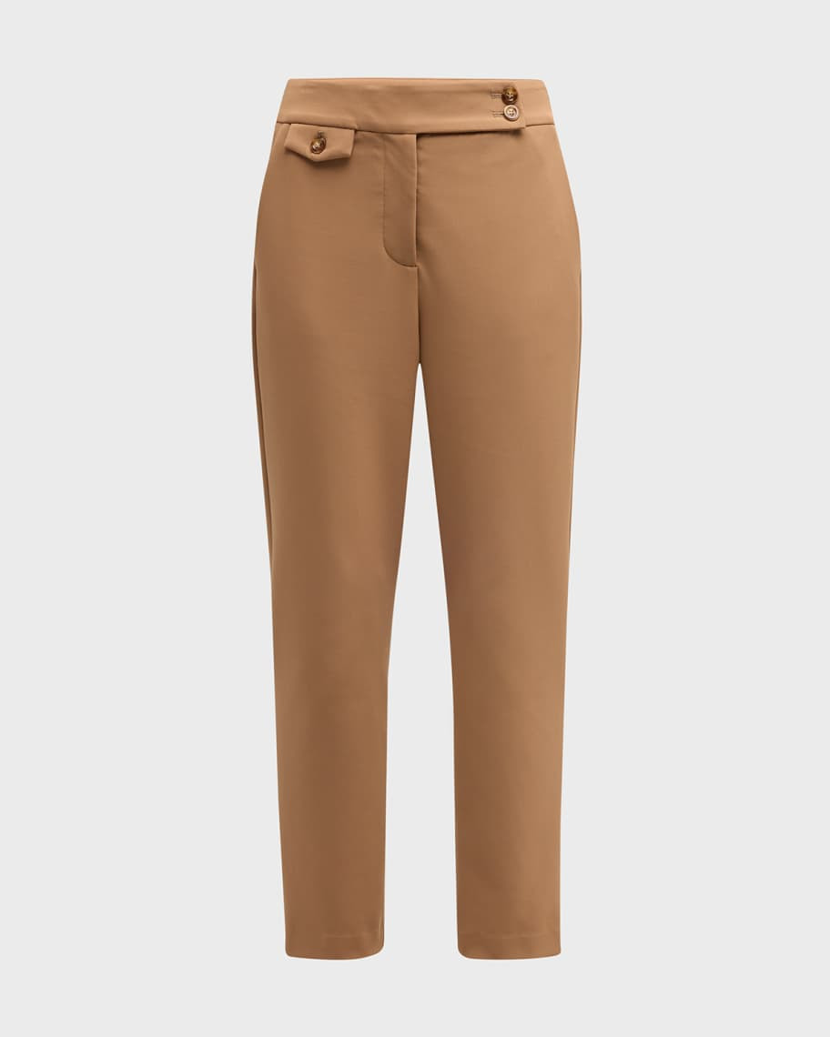 Veronica Beard Renzo Straight Crop Pants | Neiman Marcus