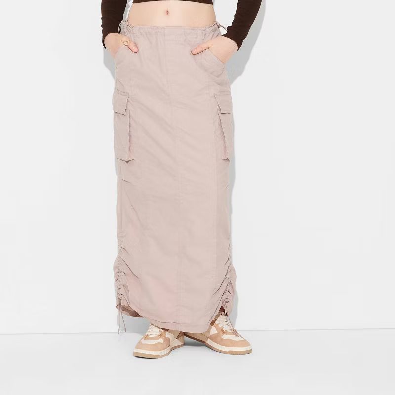 Women's Mid-Rise Parachute Maxi Skirt - Wild Fable™ | Target