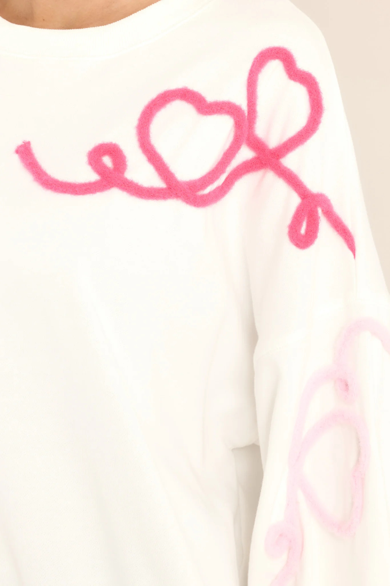 You're Mine White Sweatshirt | Red Dress 