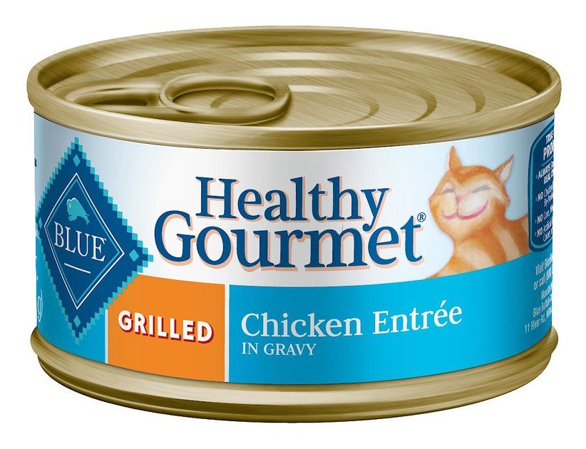 BLUE BUFFALO Healthy Gourmet Grilled Chicken Entree in Gravy Canned Cat Food, 3-oz, case of 24 - ... | Chewy.com