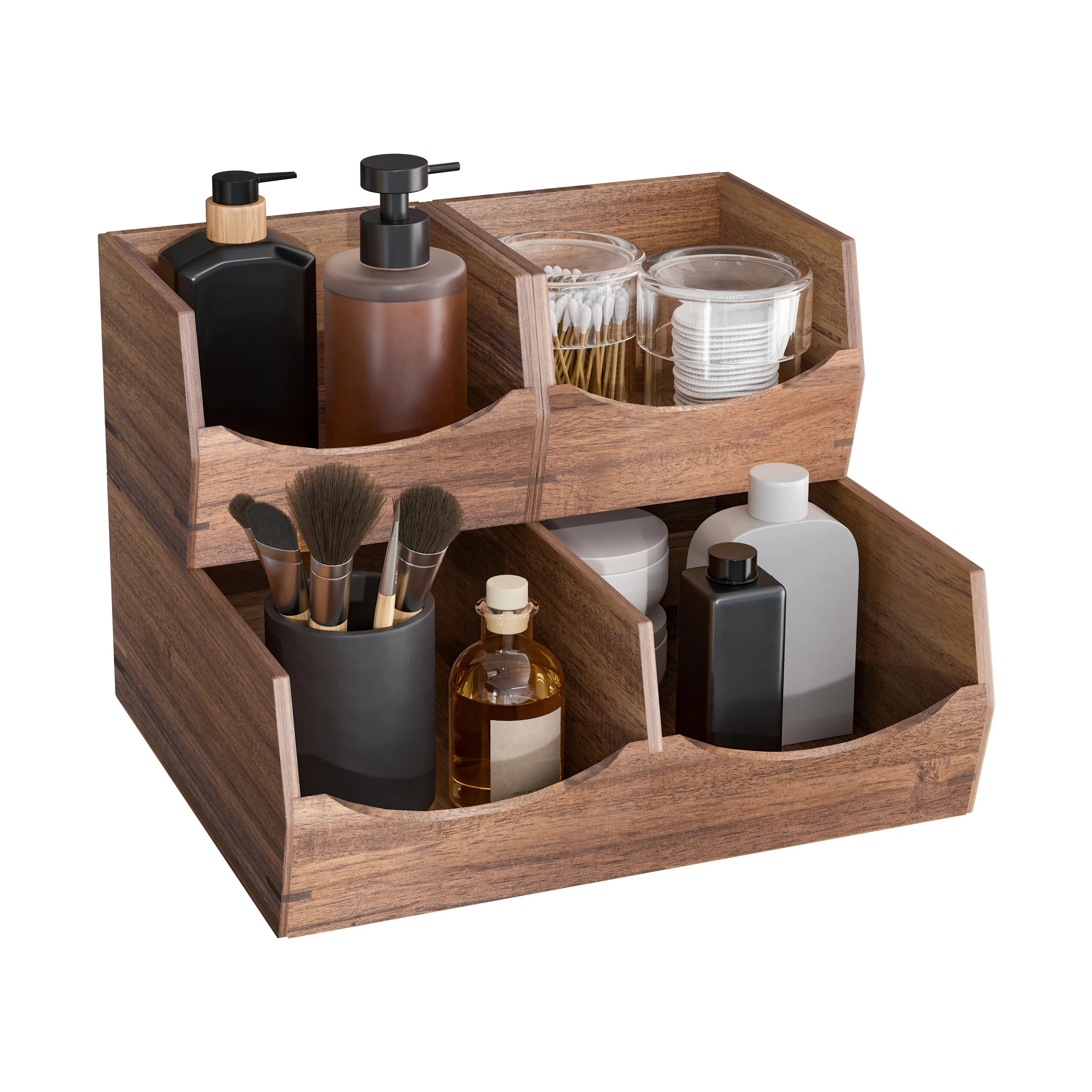 Acacia Wood Stackable Bin Organizer (Set of 3) | Wayfair North America