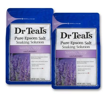 Dr Teals Lavender Epsom Salt - Soothe and Sleep - 2 bags (6lbs total) | Walmart (US)