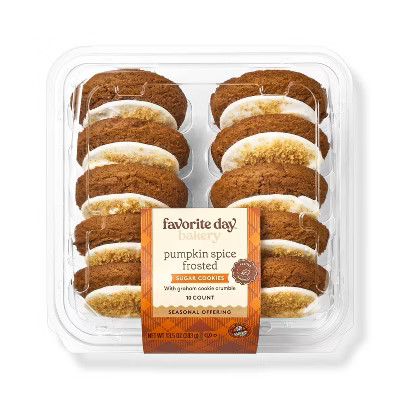 Harvest Pumpkin Spice Frosted Cookies - 13.5oz/10ct - Favorite Day™ | Target