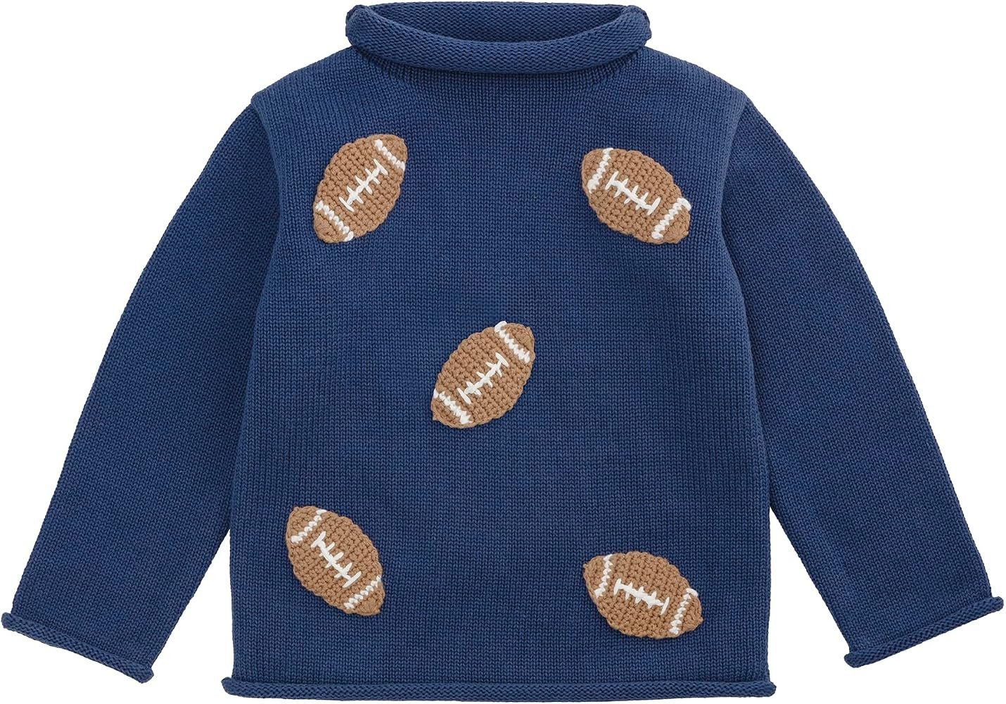 Mud Pie Boys' Mud Pie Kids Football Rollneck Sweater | Amazon (US)