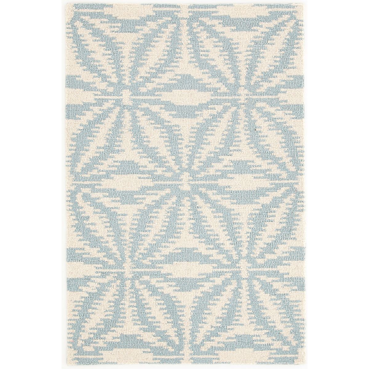 Aster Sky Wool Micro Hooked Rug | Dash &amp; Albert | Annie Selke