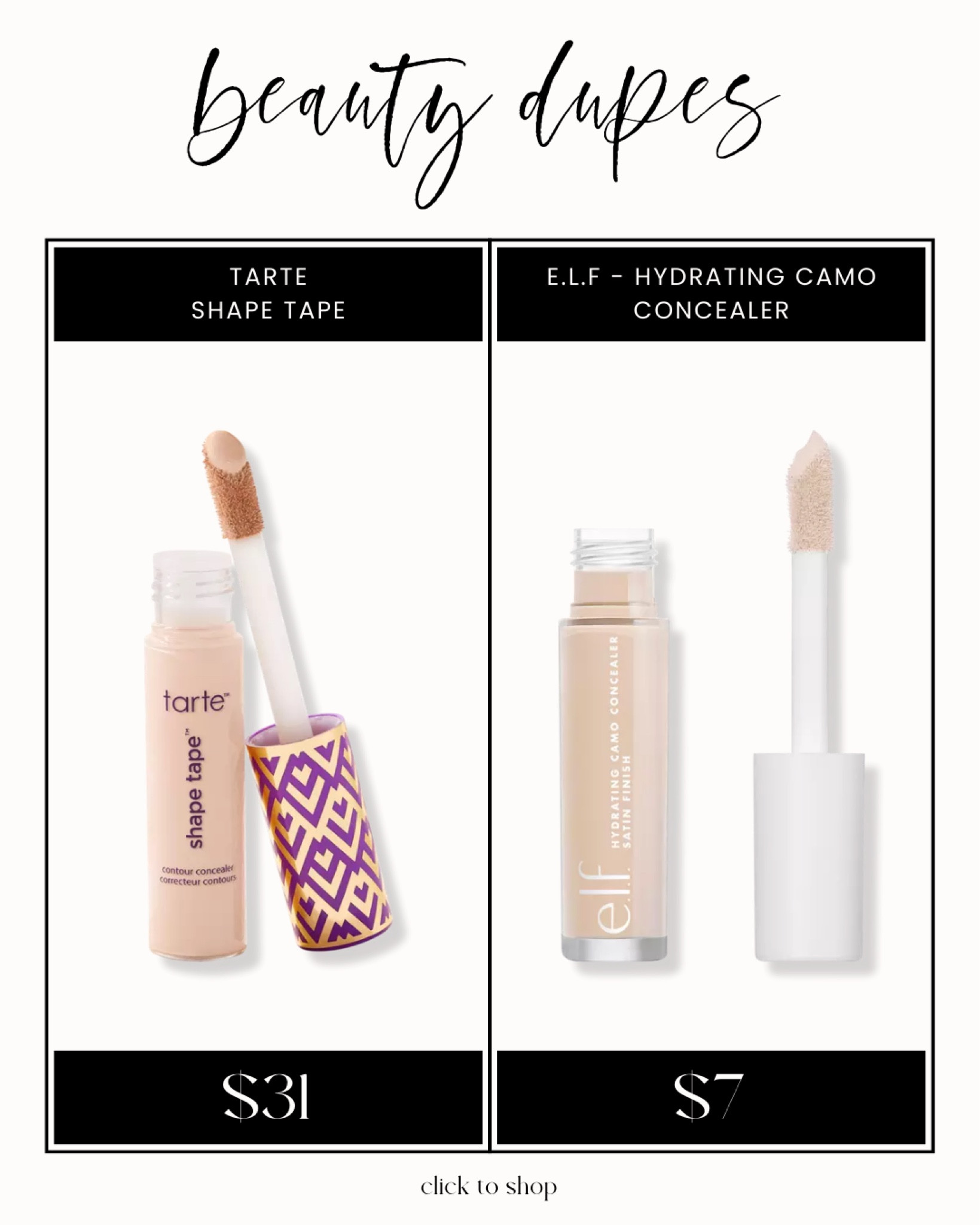 This elf camp concealer is the perfect dupe for the tarte shape tape concealer !

#LTKbeauty #LTKfindsunder50
