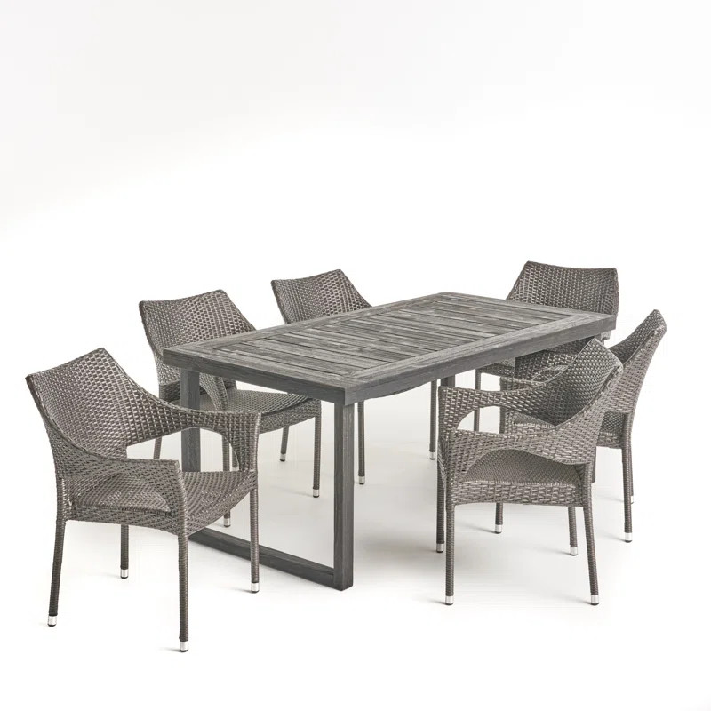 Snellville Rectangular 6 - Person 69'' Long Dining Set | Wayfair North America