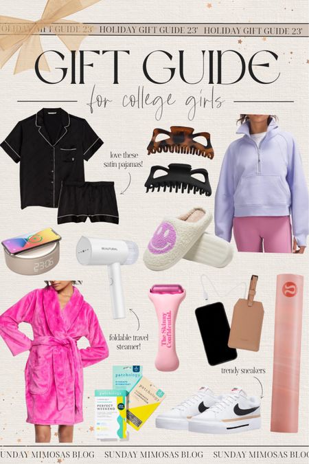 HOLIDAY GIFT GUIDE: Gifts for college girl. Here are our top recommended college girl gifts that any girl is guaranteed to love. 

From the bestselling Lululemon scuba hoodie and trendy white sneakers to smiley face slippers and must have travel essentials, you can’t go wrong with these gift items!

#holidaygiftguide #collegegirlgifts #giftsforgirls gifts for her, gift guide for her, gifts for sister, gifts for girlfriend, gifts for daughter, satin pajama set, Amazon gift ideas, Amazon gifts for her, plush robe, the skinny confidential ice roller, gifts for teen girls, teen girl gifts, teenage girl gifts

#LTKHoliday #LTKGiftGuide #LTKSeasonal