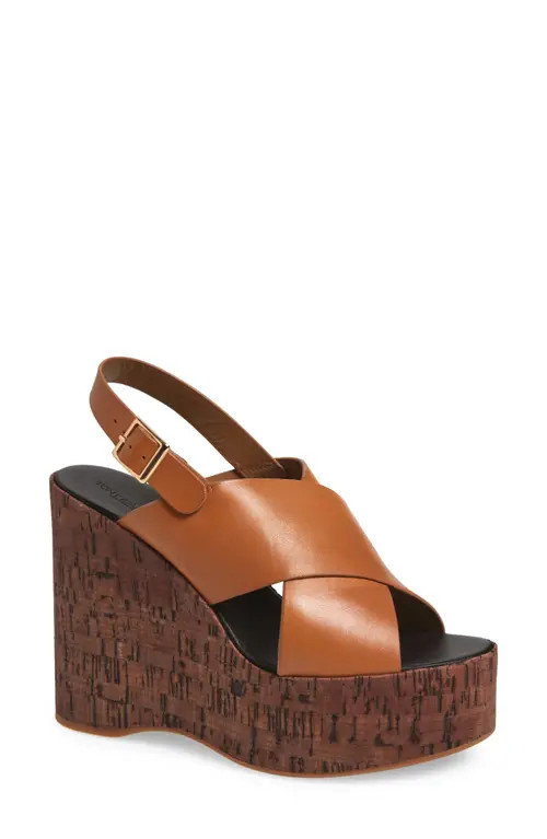 Tony Bianco Vogue Platform Wedge Sandal in Tan Como at Nordstrom, Size 5 | Nordstrom