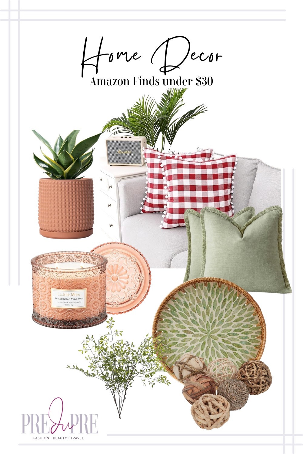Affordable home refresh? Yes, please! 🛋️🌿 These Amazon decor finds under $30 are the cozy upgrades your space needs. Think greenery, gingham pillows, candles & rustic charm—perfect for layering into your seasonal home.

#AmazonHomeFinds #HomeDecorOnABudget #SpringDecor #AffordableStyle #HomeVibes #LTKhome

#LTKStyleTip #LTKHome #LTKFindsUnder50