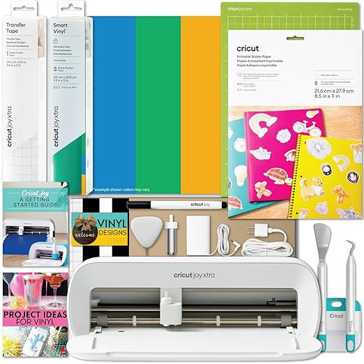 Cricut Joy Xtra Machine with Printable Sticker Paper and Vinyl Sampler Bundle - Beginner Sticker ... | Amazon (US)