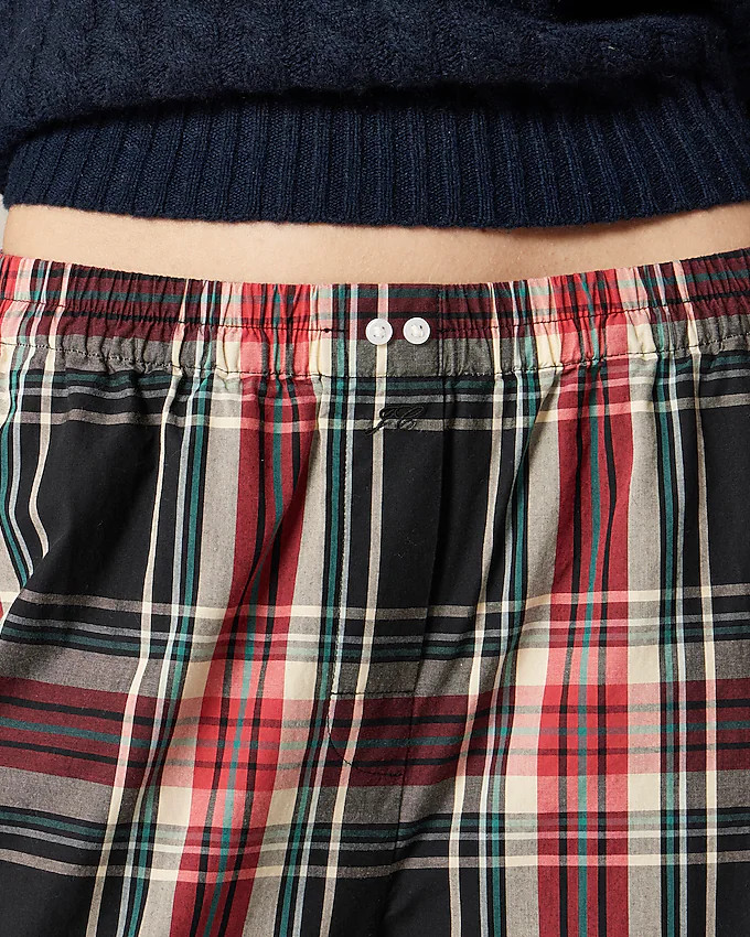 Cotton poplin pajama pant in Stewart tartan | J. Crew US
