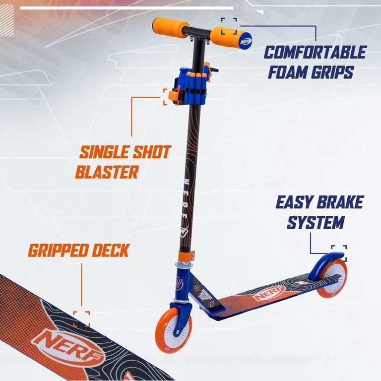 Nerf Scooter with Detachable Blaster for Any Child 8 and Up 185lb Weight Limit, 9lb Assembled Wei... | Walmart (US)
