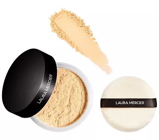 Laura Mercier Translucent Loose Setting Powder w/ Velour Puff - QVC.com | QVC