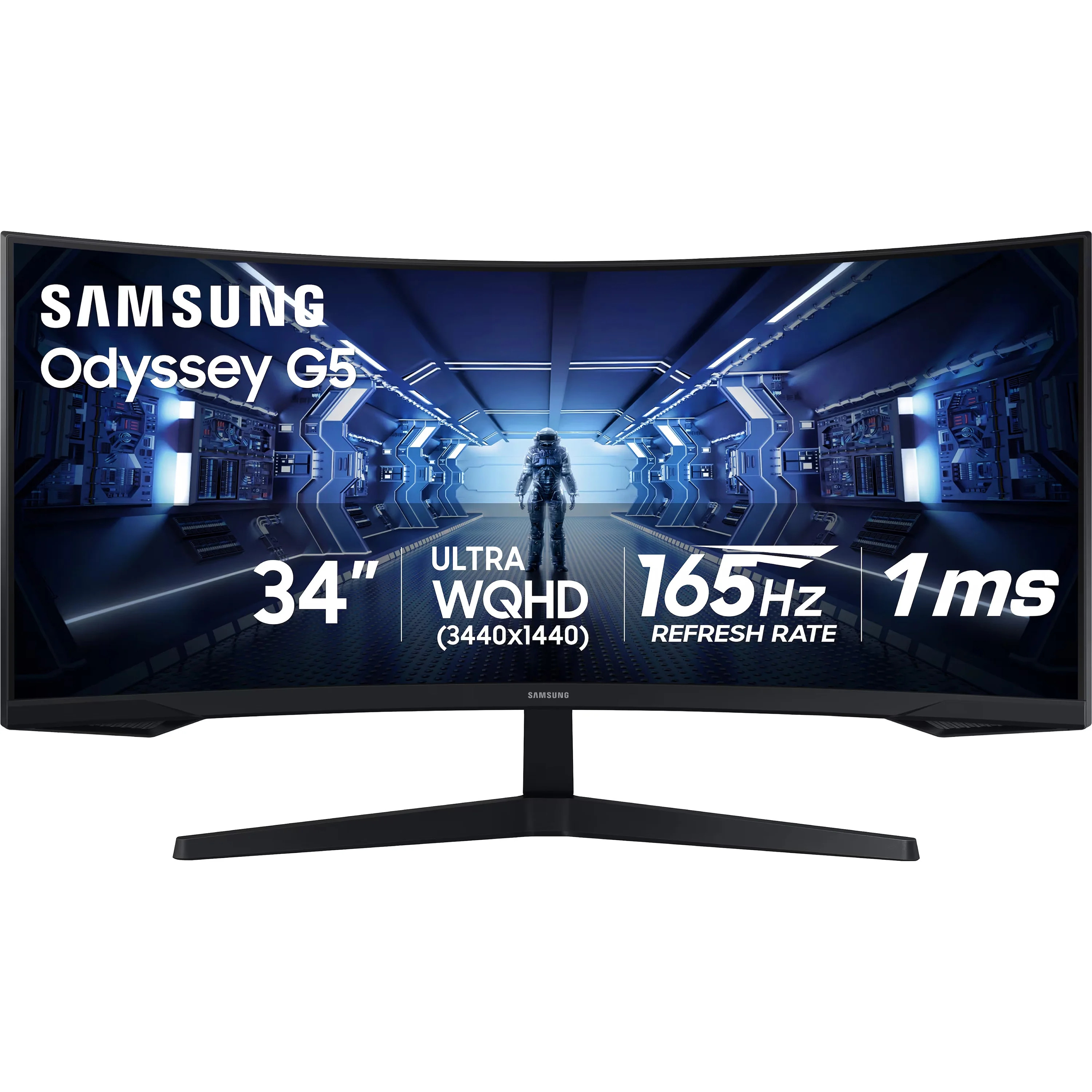 Samsung 34" Odyssey G55T WQHD 165Hz 1ms(MPRT) AMD FreeSync HDR Curved Gaming Monitor - LC34G55TWD... | Walmart (US)