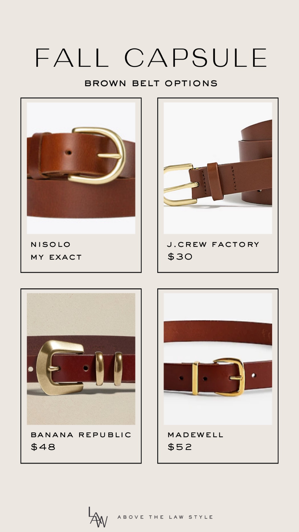 Fall Capsule: Brown Belt

#LTKFindsUnder50 #LTKFindsUnder100 #LTKStyleTip