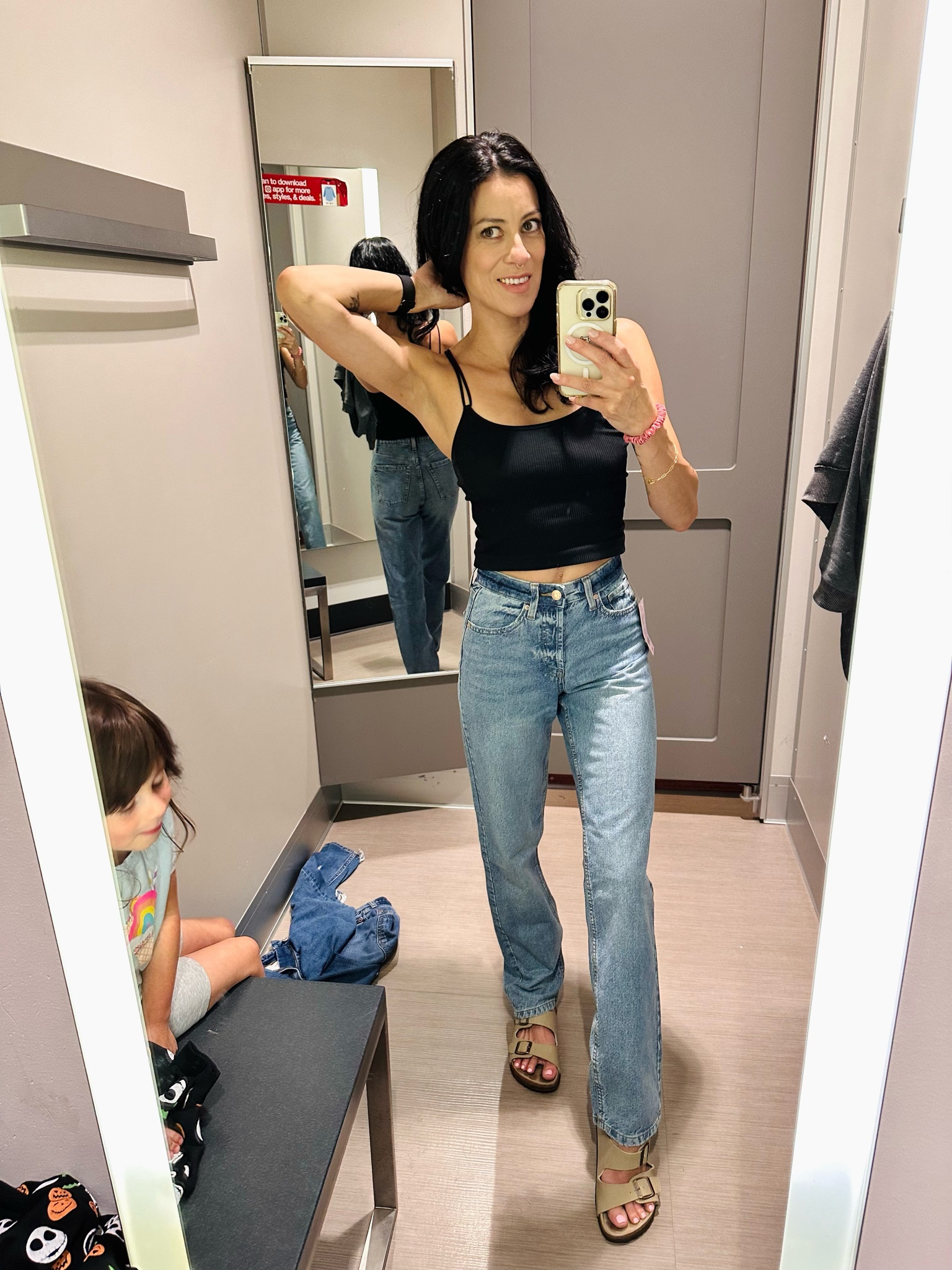 High rise straight leg jeans with a baggy fit and high waist 

#LTKBacktoSchool