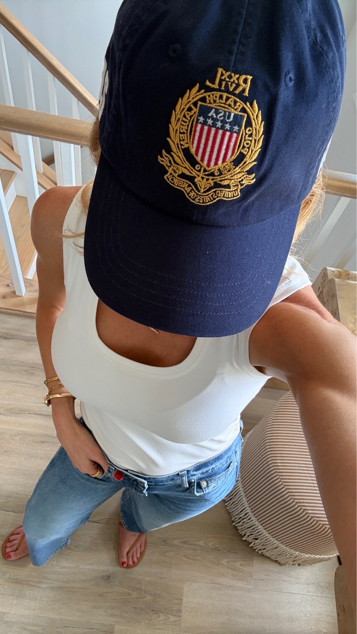 White tank + denim look for the 4th! 
Tank: runs TTS, wearing size XS long 
Denim: runs TTS, wearing size 25

#LTKootd #LTKgrwm #LTKSeasonal