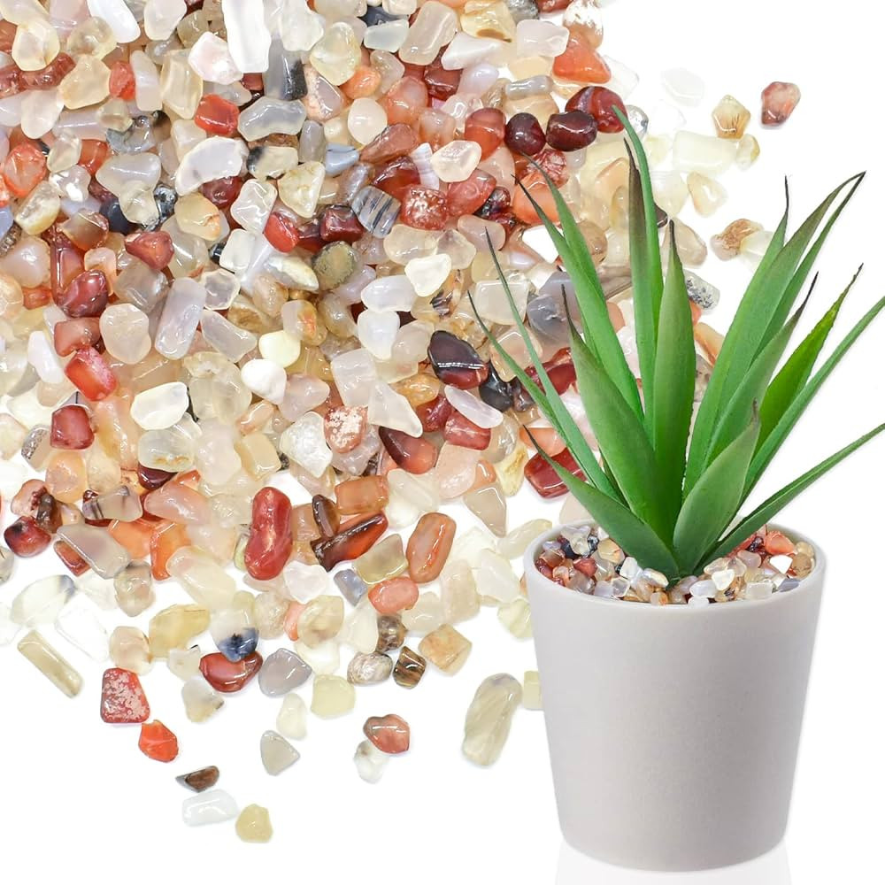 Halatool Crystal Pebbles 4 LB Bulk Bag 0.27"- 0.79" Natural Aquarium Gravel Decorative Polished S... | Amazon (US)