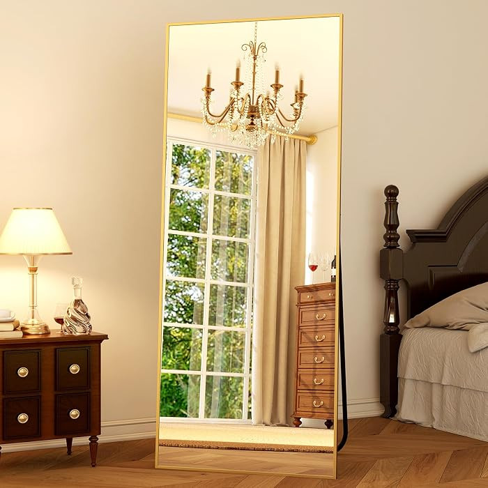 64"x21" Full Length Mirror Big Standing Mirror Freestanding Hanging or Leaning Rectangle Floor Mi... | Amazon (US)