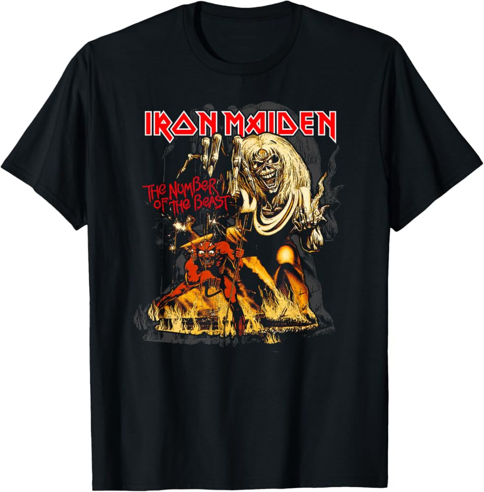 Iron Maiden Number of The Beast Graphic T-Shirt | Amazon (US)