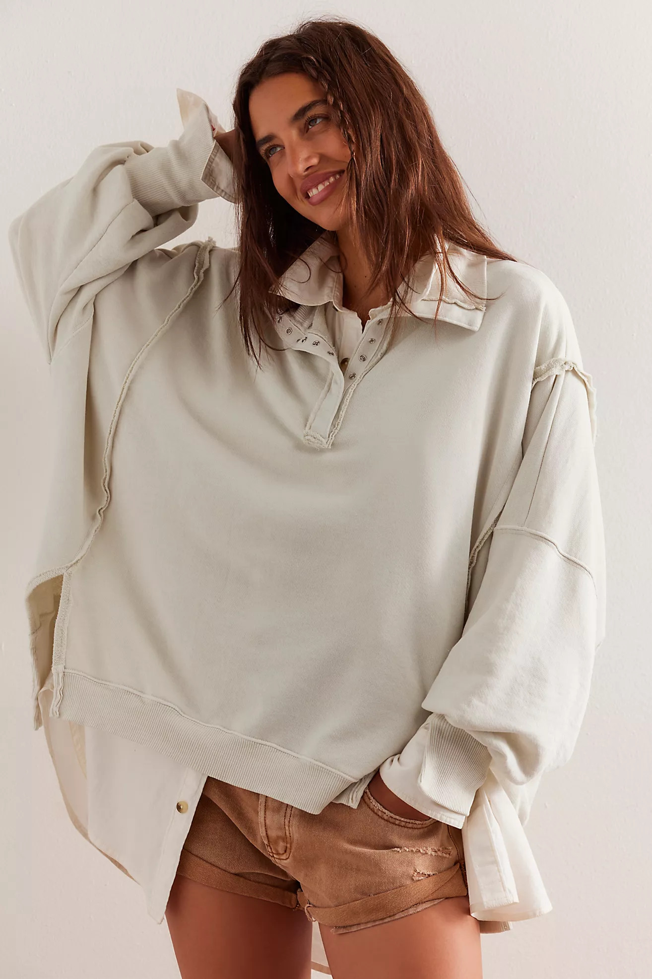 We The Free Camden Henley Sweatshirt | Free People (Global - UK&FR Excluded)