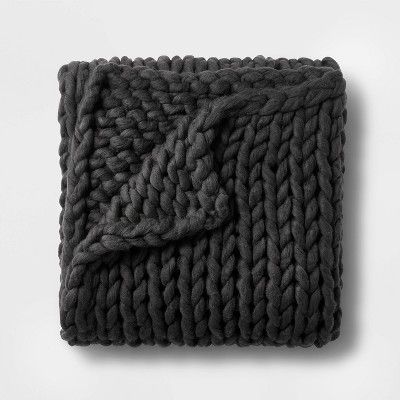 50" x 70" Oversized Chunky Hand Knit Bed Throw - Casaluna™ | Target