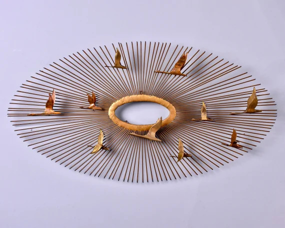 Mid Century Brutalist Jere Friedle Brass Wall Sculpture of - Etsy | Etsy (US)