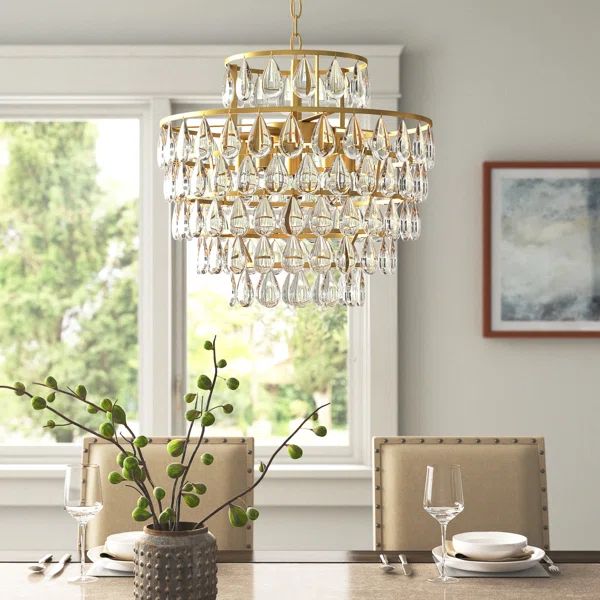 Alleah 5 - Light Unique Tiered Chandelier with Crystal | Wayfair Professional