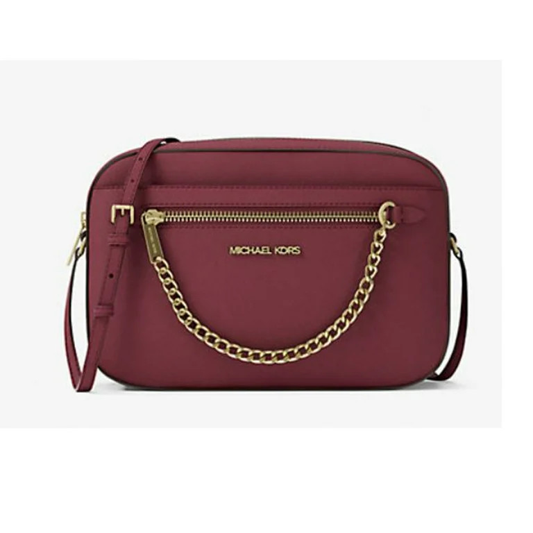 Michael Kors Women's Jet Set Large Saffiano Leather Crossbody Bag (Cherry) 35S1GTTC7L-Cherr - Wal... | Walmart (US)