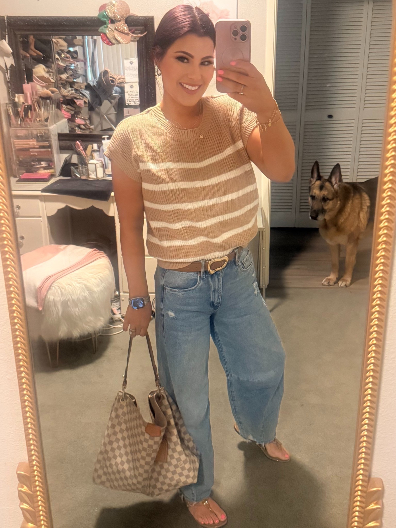 Sweater tank and barrel Jean outfit 

#LTKootd #LTKPetite #LTKgrwm