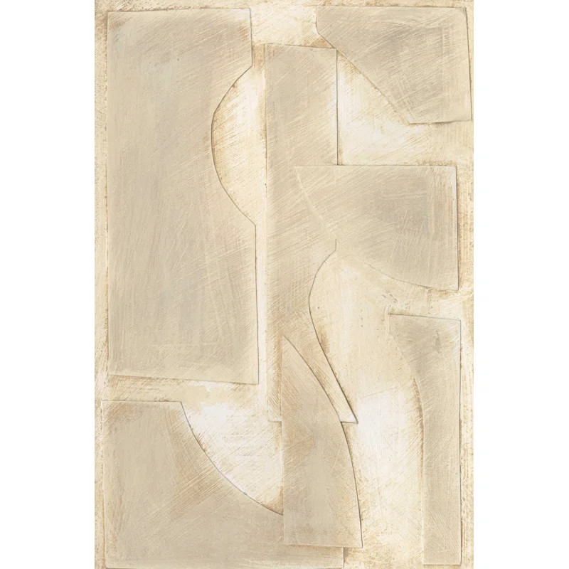 Buff Abstract Shapes II On Canvas by Regina Moore Print | Wayfair North America