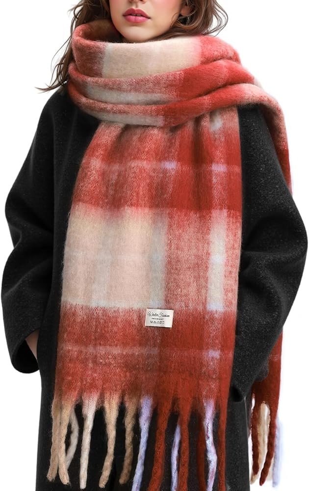 Clothirily Winter Scarf for Women Warm Womens Scarf Soft Chunky Scarfs for Cold Weather Long Shaw... | Amazon (US)