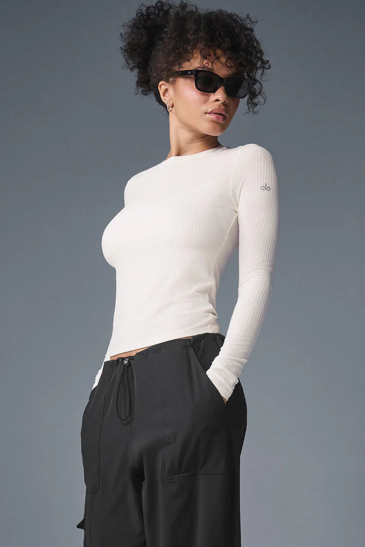 Ribbed Sea Coast Long Sleeve | Alo Yoga (US)