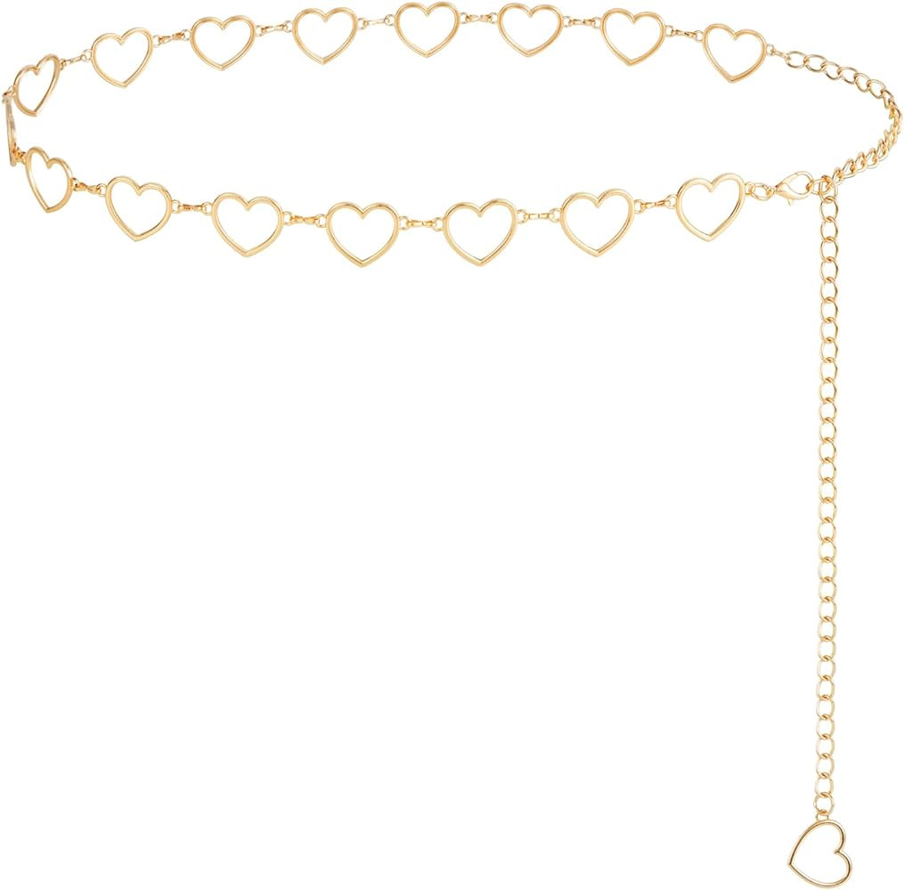 FIORETTO Chain Belt for Women Metal Waist Chain Fashion Multilayer Chain Belts for Dress | Amazon (US)