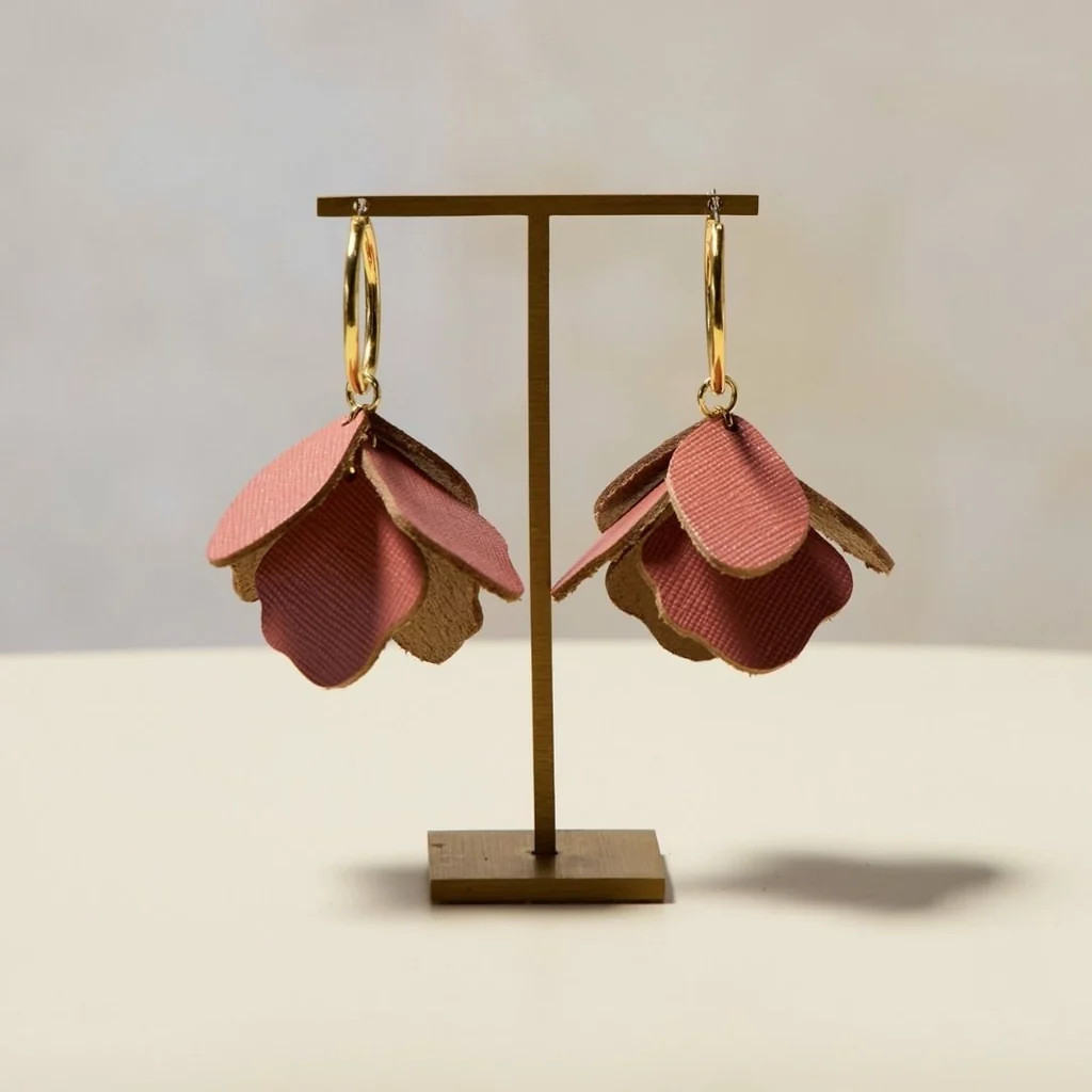 Tuscan Rose Margot Petal Hoop Earrings | Nickel and Suede