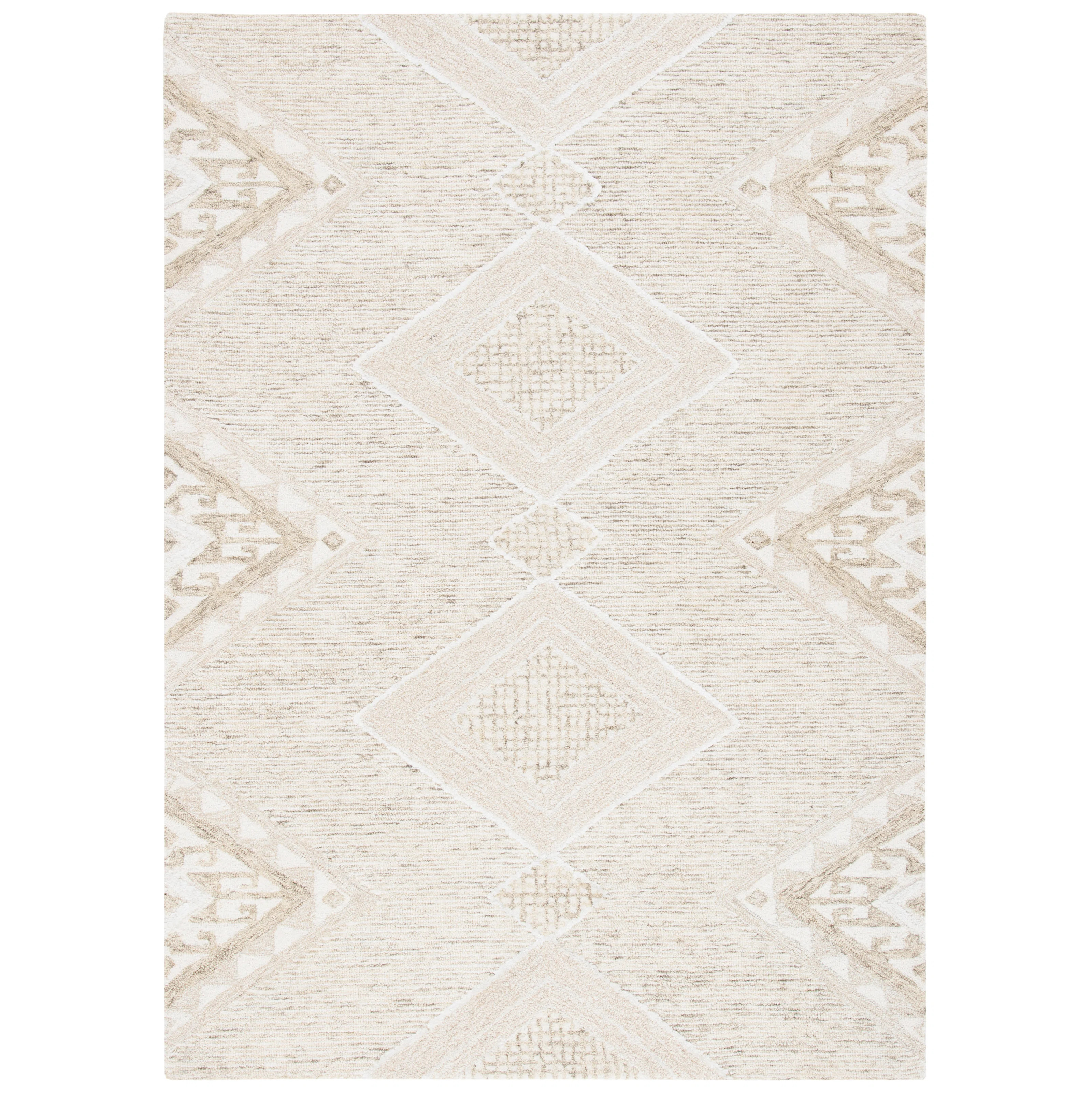 Matilda Geometric Hand Tufted Ivory Area Rug | Wayfair North America