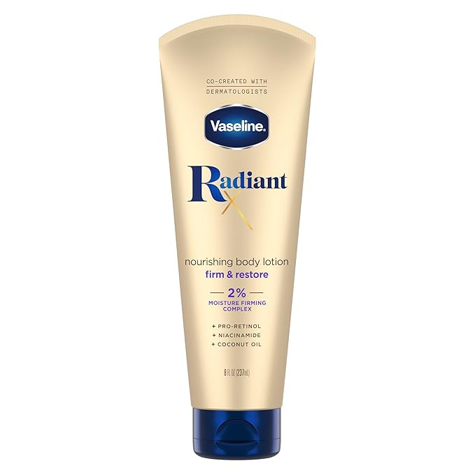 Vaseline Radiant X Firm & Restore with Pro-Retinol, Niacinamide & Coconut Oil, Nourishing Body Lo... | Amazon (US)