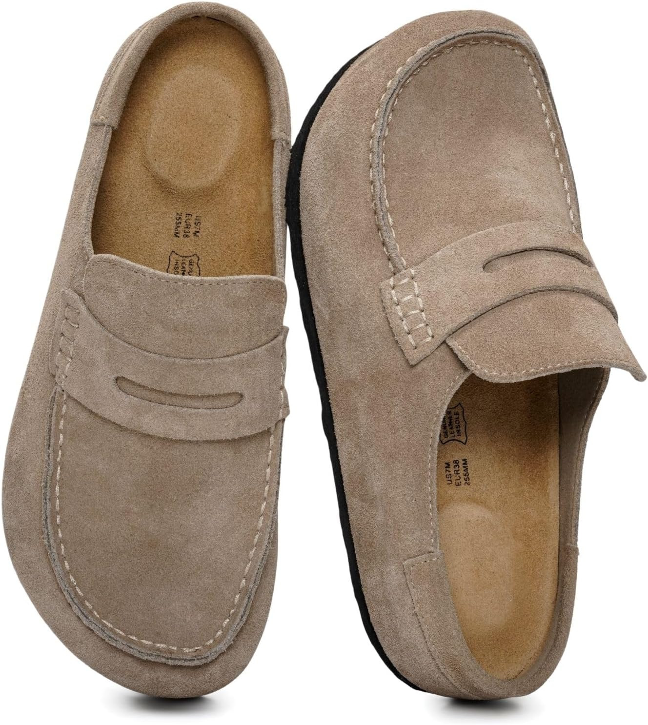 100% Genuine Leather Moccasin Style Clogs for Women - Fall Shoes for Women | Amazon (US)