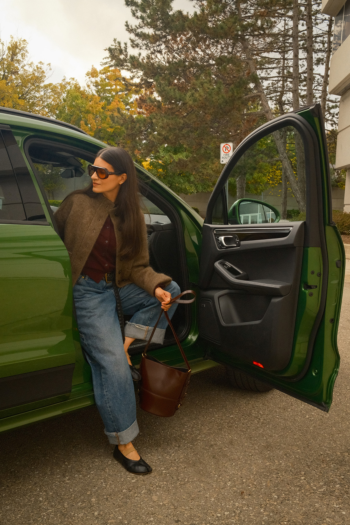 Fall Faves: Sezane Thais Jacket in Taupe and Gary Bag in Smooth Chocolate styled with wide leg jeans.  

 #LTKfall #LTKstyletip #LTKbag