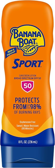Banana Boat Sport Ultra SPF 50 Sunscreen Lotion, 8oz | Banana Boat Sunscreen SPF 50 Lotion, Oxybe... | Amazon (US)