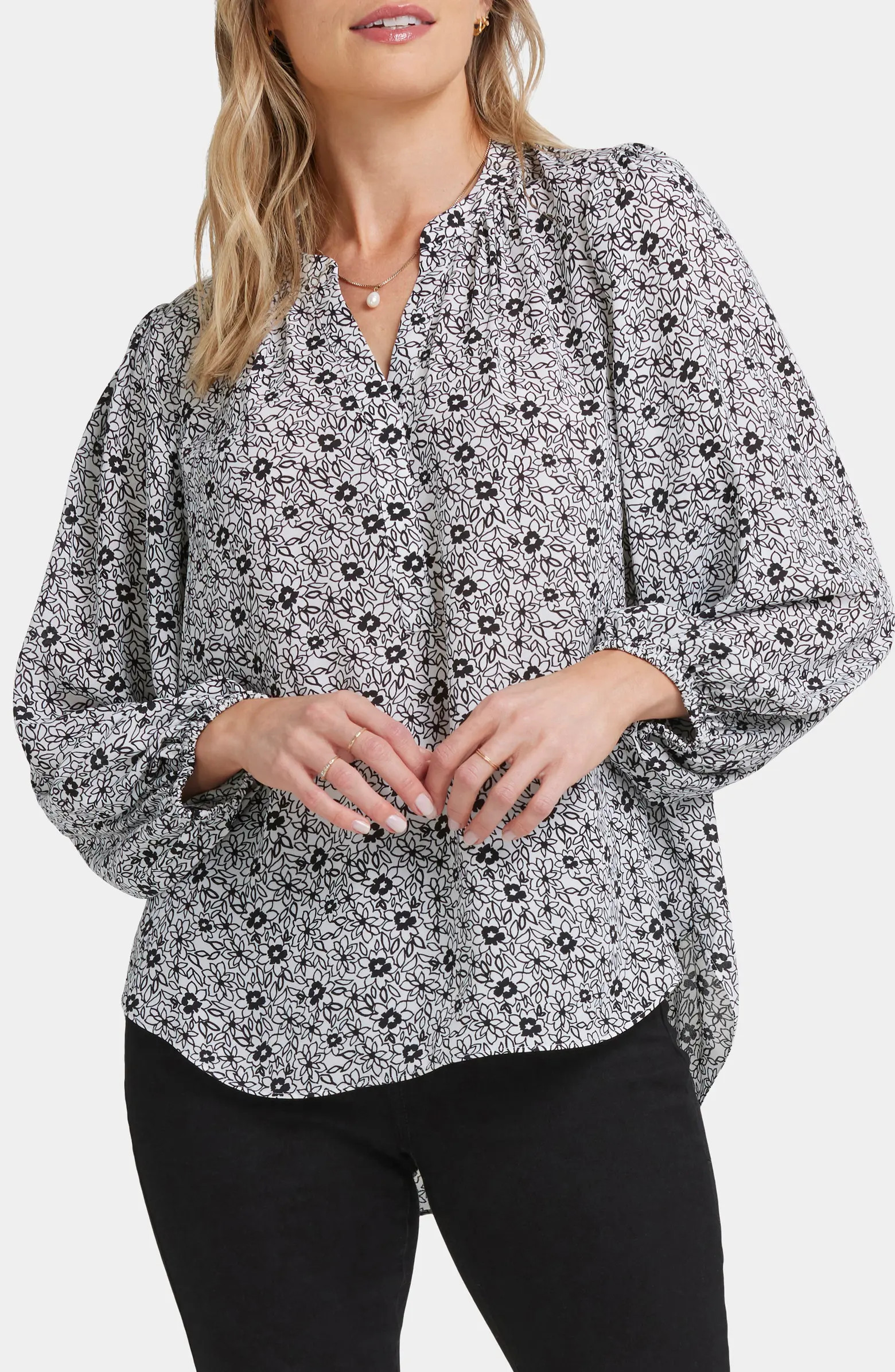 NYDJ Print Puff Shoulder Top | Nordstrom | Nordstrom