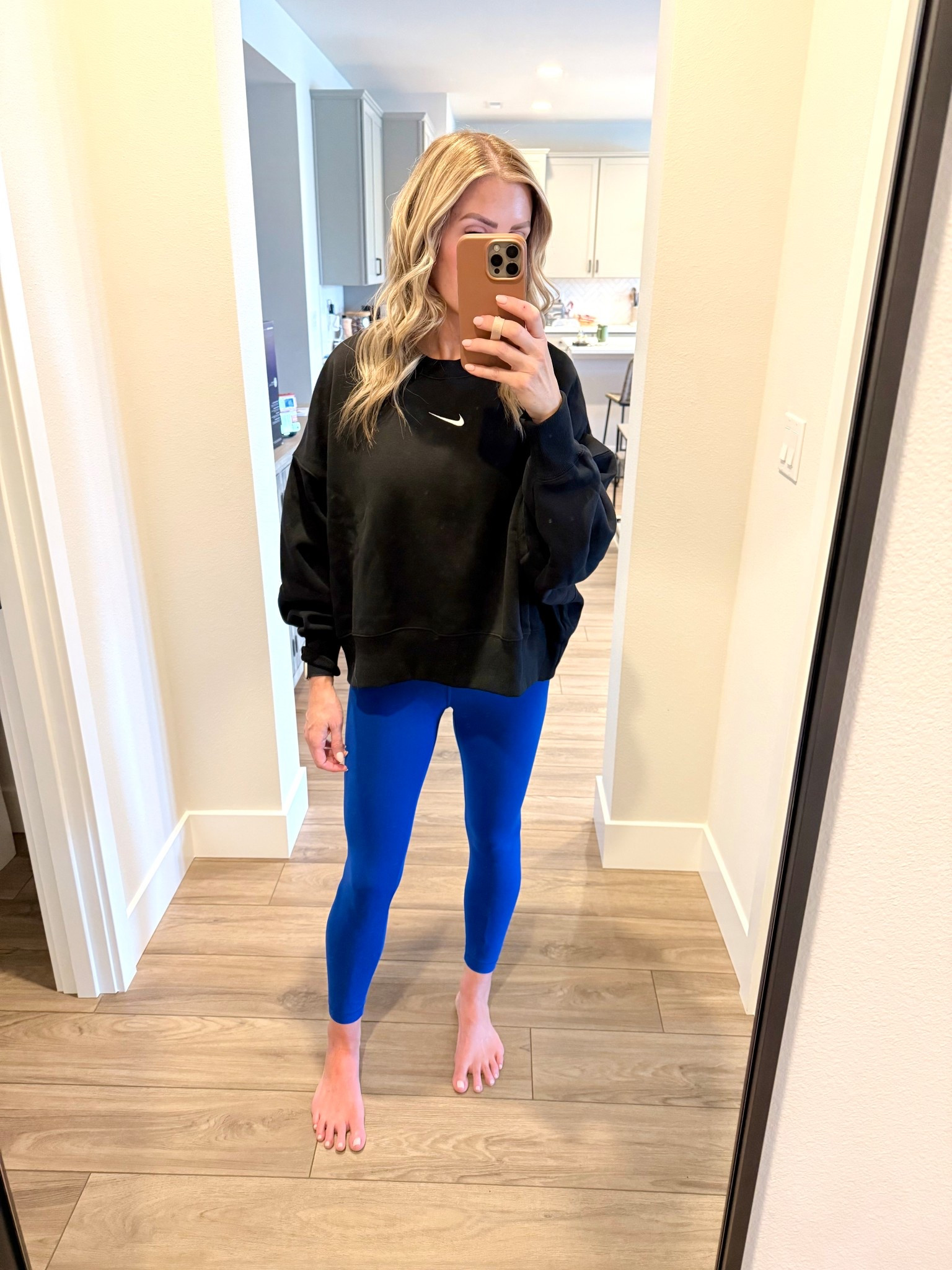 Traveling to vacation outfit, weekend relaxing outfit, mom uniform, gym outfit…..the possibilities are endless! 

- Lululemon winder train size 8 (went up a size in this type from my normal 6 in aligns)
- Nike sweatshirt: sized up to L for length (I’m 5’6”)
- Like a Cloud Longline Bra
Light Support, D/DD Cup: size 6



#LTKStyleTip #LTKFindsUnder50 #LTKActive